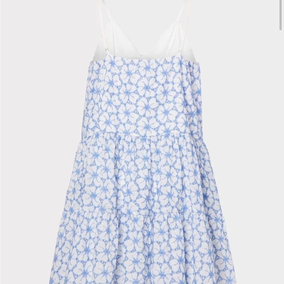 Milly Evelyn Cotton Embroidered Dress m - Picture 3 of 5